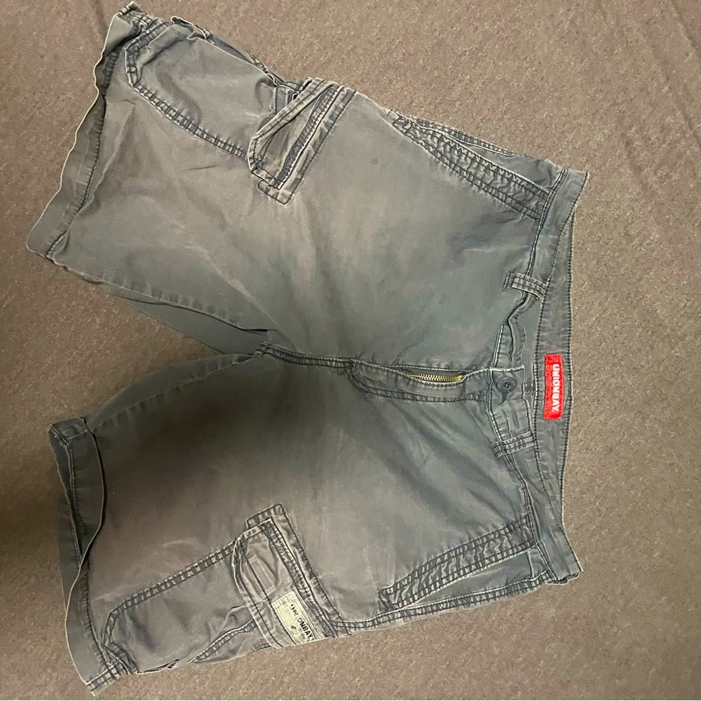 Washed vintage union bay cargo shorts mens size 36